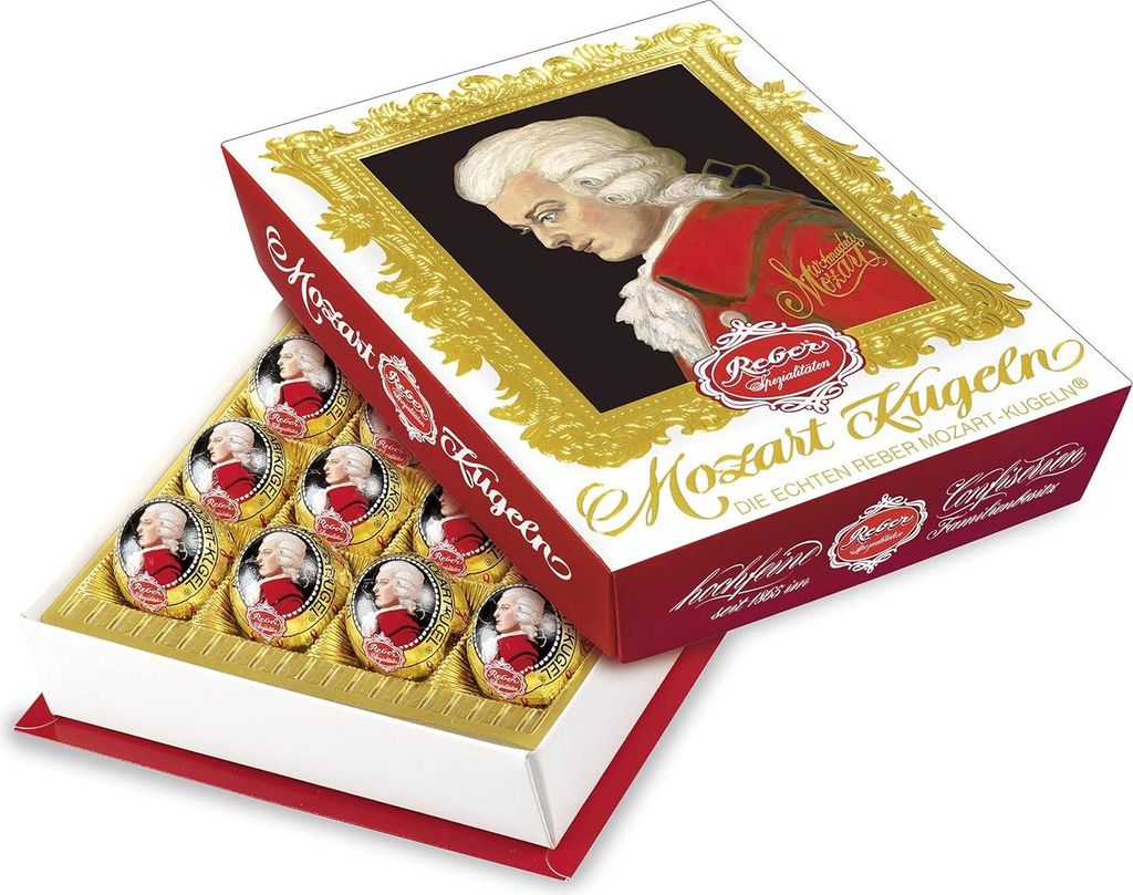 Reber Mozart-Kugeln Barock, Zartbitter, Pistazien-Marzipan, Produktbild 