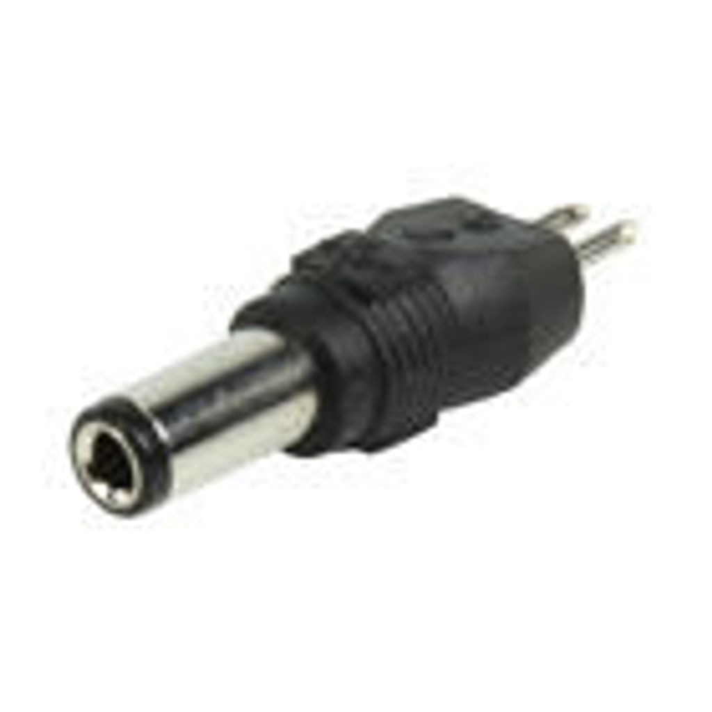 HQ PSUP-PLUG14, 6.3x3mm, AC, Schwarz