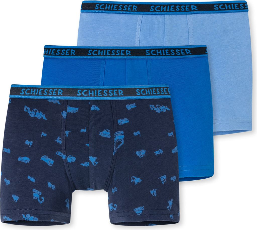Schiesser Kleinkinder Jungen 3 er Pack Shorts Gr. 140 sortiert 5
