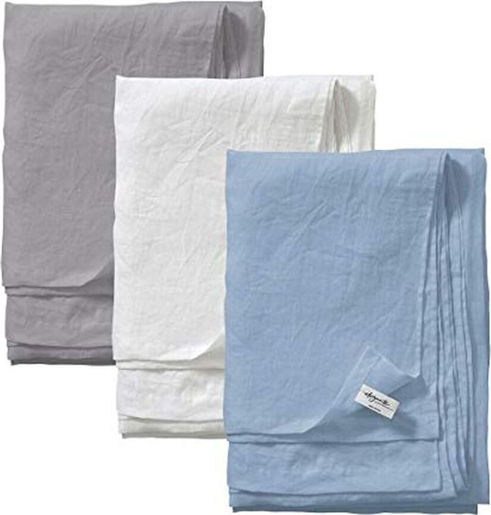 elegante Halbleinen Betttuch Breeze Farbe hellgrau Größe 260x260