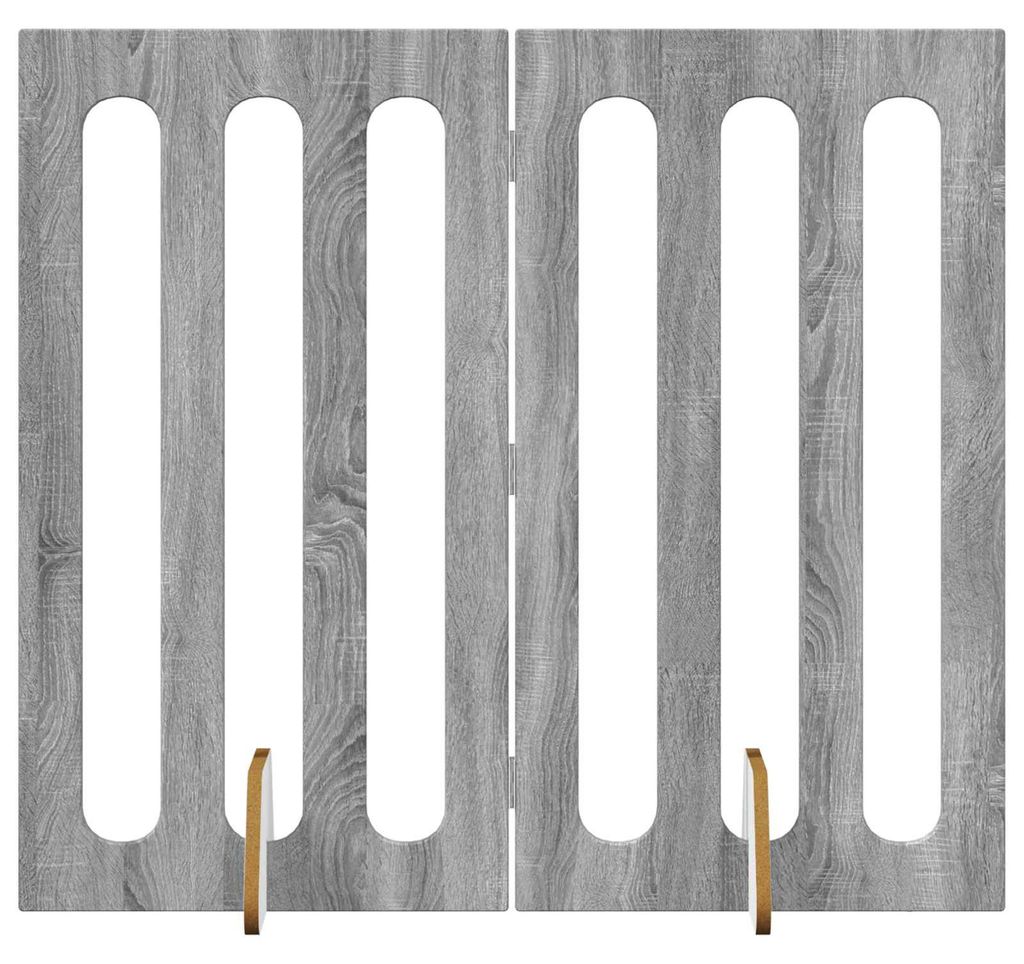 Faltbarer Haustierzaun 2 pcs Graues Sonoma 100,5 x 38 x 90 cm