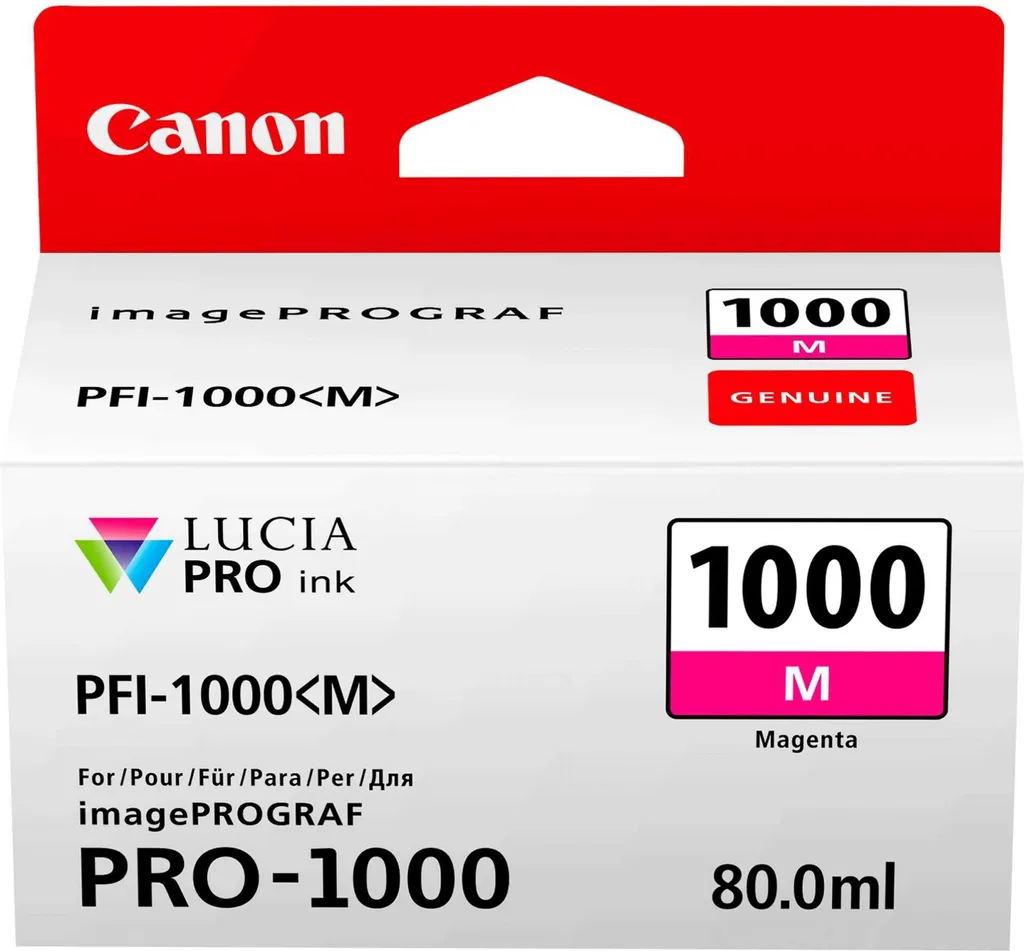 Inchiostro Canon PFI-1000 M Magenta Originale 0548C001 80ml