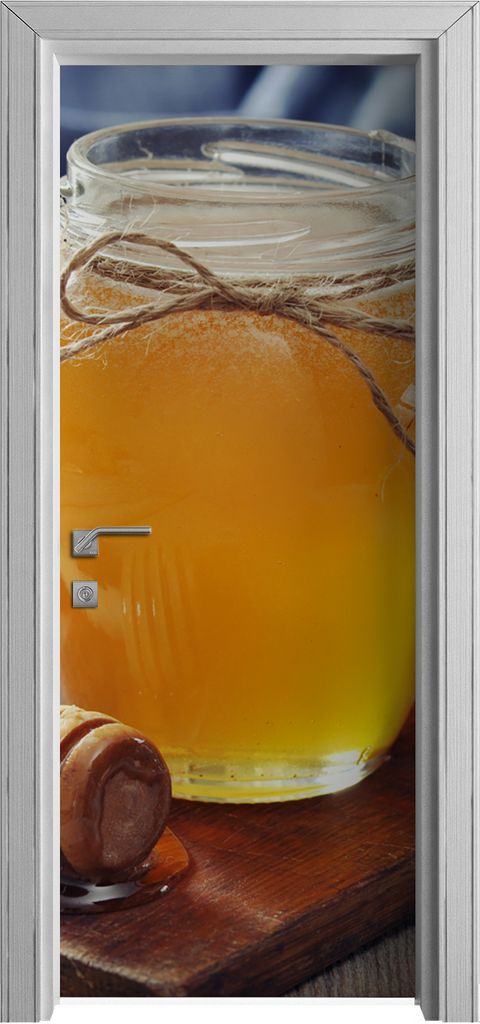 Tür Selbstklebende 80x210 cm Türfolie Türtapete Klebefolie - Gläschen Honig