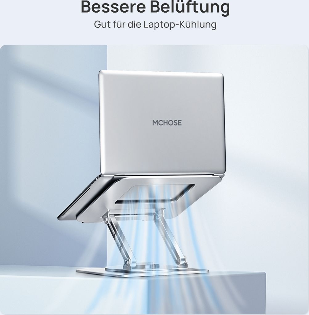 7Magic LaptopStänder, Belüfteter Laptophalter, Faltbarer Produktbild 7