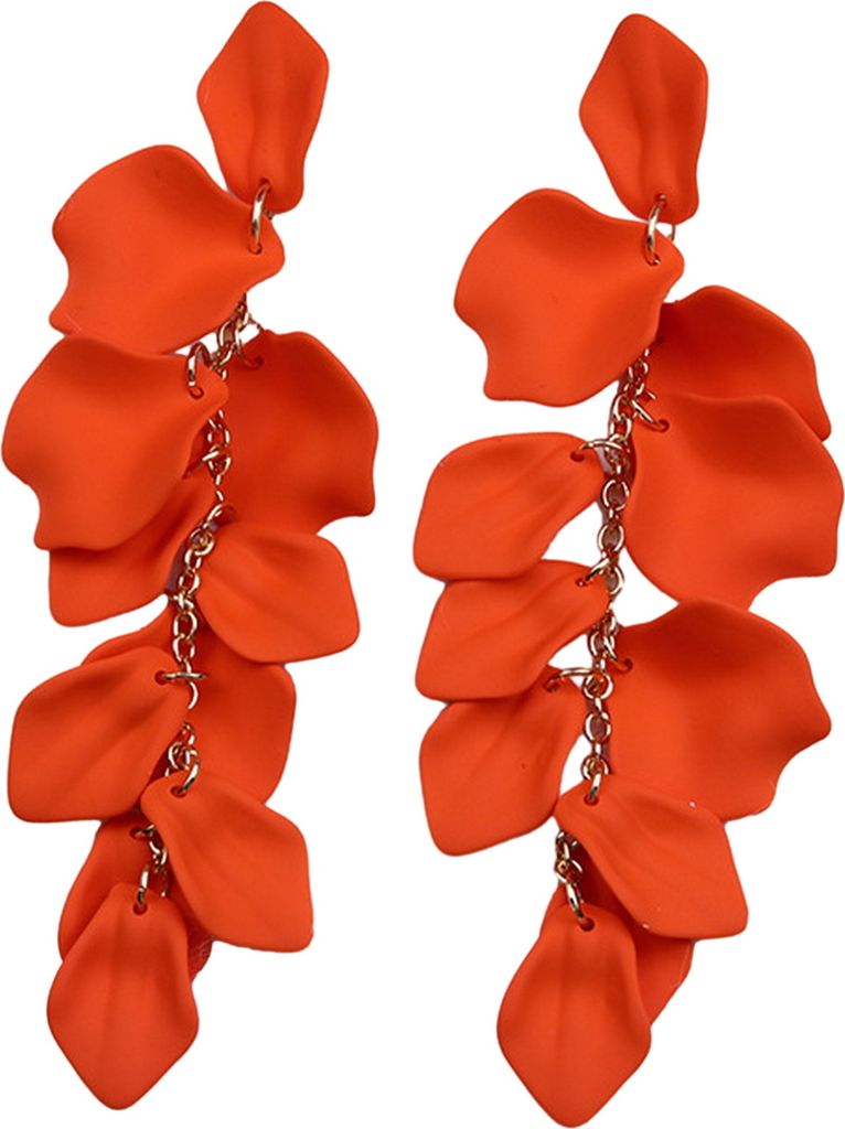 1 Paar Quaste Blütenblatt Baumeln Ohrringe Acryl Lange Blume Ohrstecker Modeschmuck Zubehör Geschenk