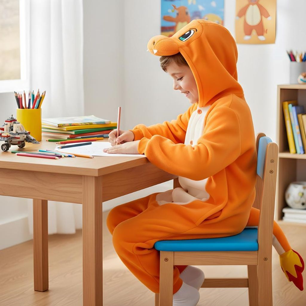 Onesie Kigurumi Pyjamas Pokemon Charmander Verkleidung Produktbild 