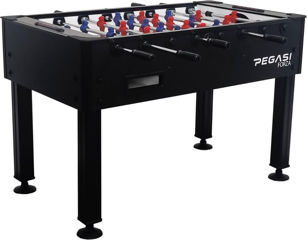 Pegasi Fußballtisch Forza Black - Kickertisch - Fussballtisch - Indoor Tischkicker- Fußball Tischspiel - Fussballtisch Erwachsene - Foosball Tabl...