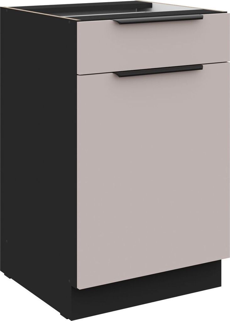 Küchen Unterschrank 50 cm Küche ARONA Kaschmir beige matt + Produktbild 