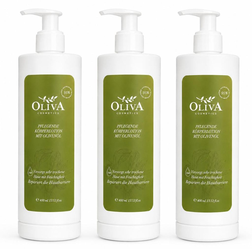 Oliva Cosmetics Pflegende Körperlotion mit Olivenöl 400 ml Produktbild 