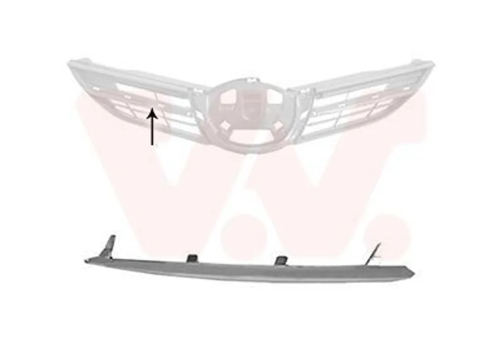 Baguette de Calandre Chromée Toyota Auris 2012-2018 Avant Gauche Van Wezel