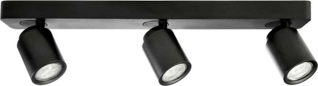 Éclairage plafond cuisine et couloir Librae III noir 3 spots GU10