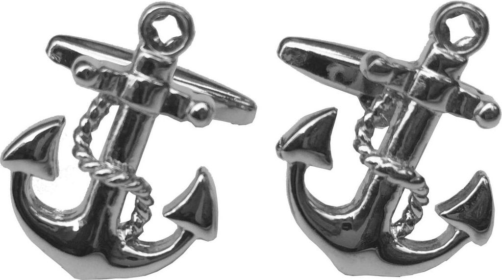 Anker Manschettenknöpfe Miniblings Knöpfe + Box Kapitän Schiff Boot Segelschiff