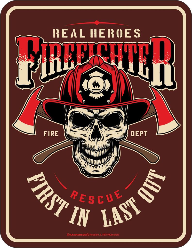 Feuerwehr - Fun-Schilder - Firefighter