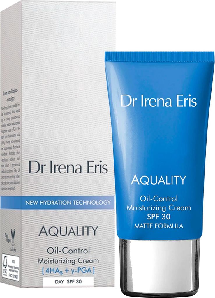 Dr. Irena Eris Aquality OIL CONTROL Feuchtigkeitscreme und Mattierungscreme LSF 30 50 ml