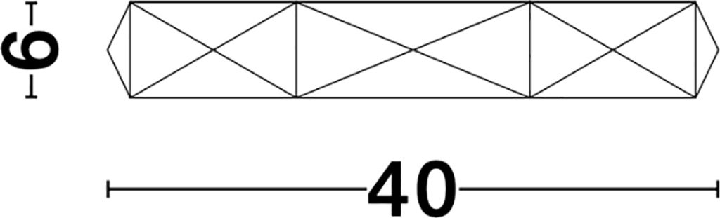 Nova Luce EBEN LED Deckenleuchte Weiß 24W Warmweiss 6x40cm 9001492