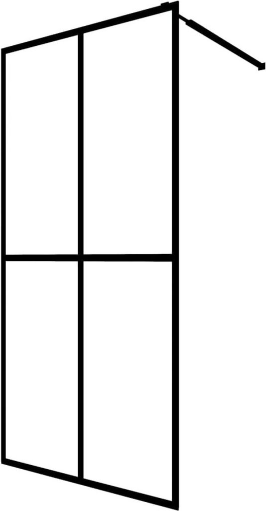 vidaXL Duschwand für Walk-in Dusche Mattes Sicherheitsglas 100x195 cm