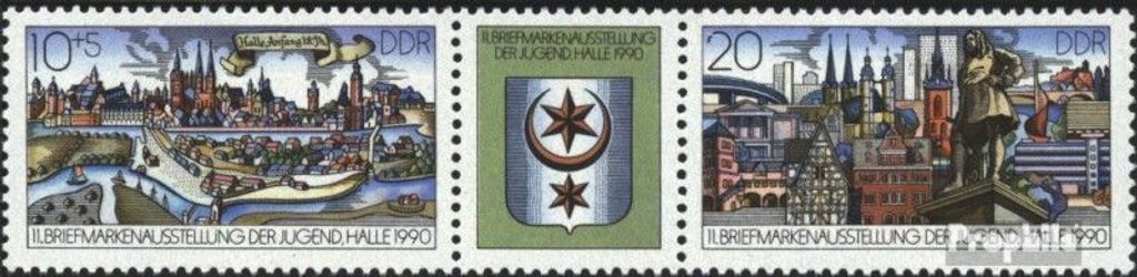 Briefmarken DDR 1990 Mi WZd828 (kompl.Ausg.) postfrisch Briefmarkenausstellung der Jugend