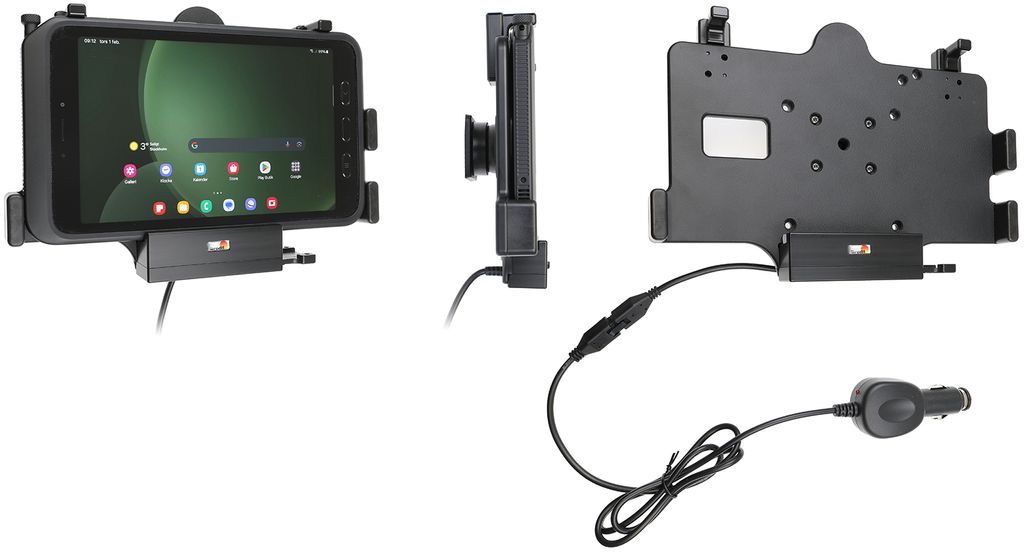 Brodit Gerätehalter 712387 mit Ladefunktion - für Smartphones - Samsung Galaxy Tab Active 3 SM-T570/SM-T575, Samsung Galaxy Tab Active 5 SM-X300/...
