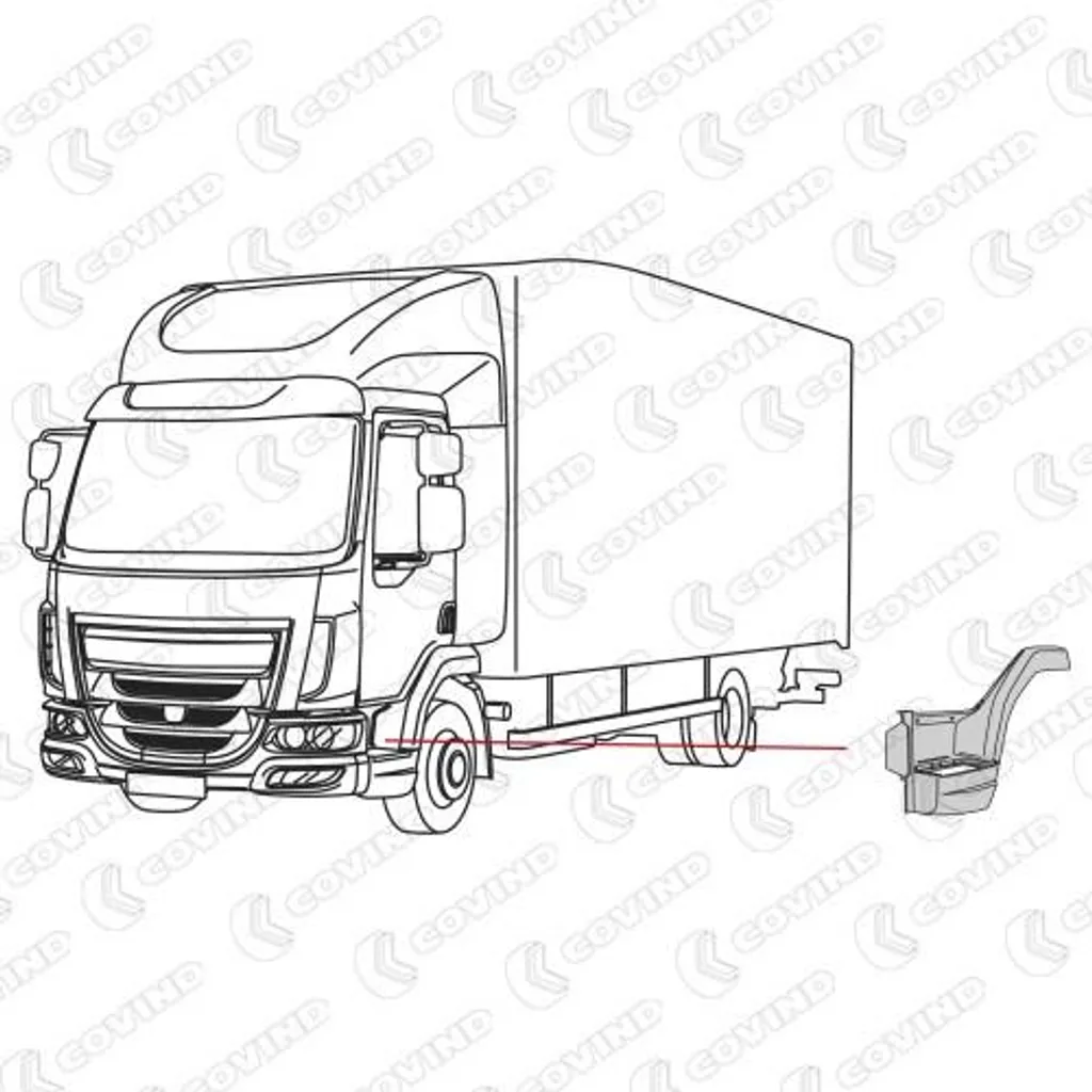 Tôle Bas de Caisse Gauche DAF LF en Acier Renforcé COVIND LF6/201
