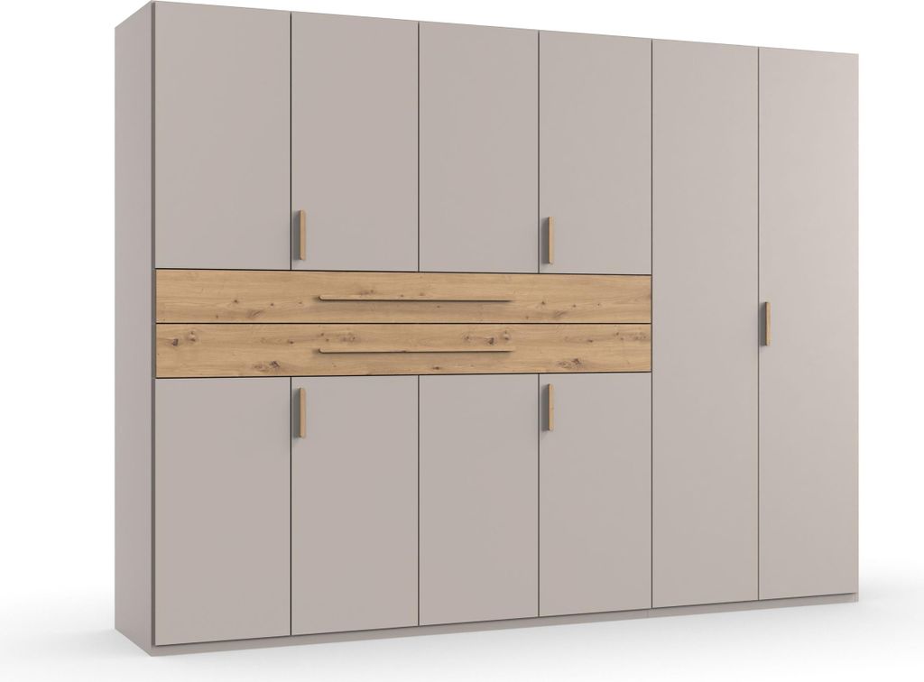 Drehtürenschrank >DIGIT< in KASCHMIR / ARTISAN EICHE Nachbildung - 270x208x58 (BxHxT)