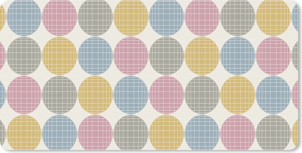 MuchoWow Mauspad Mousepad Punkte - Linie - Muster 60x30 cm - Mousepads - Maus Mat - Pad - Mausunterlage - Nachhaltig