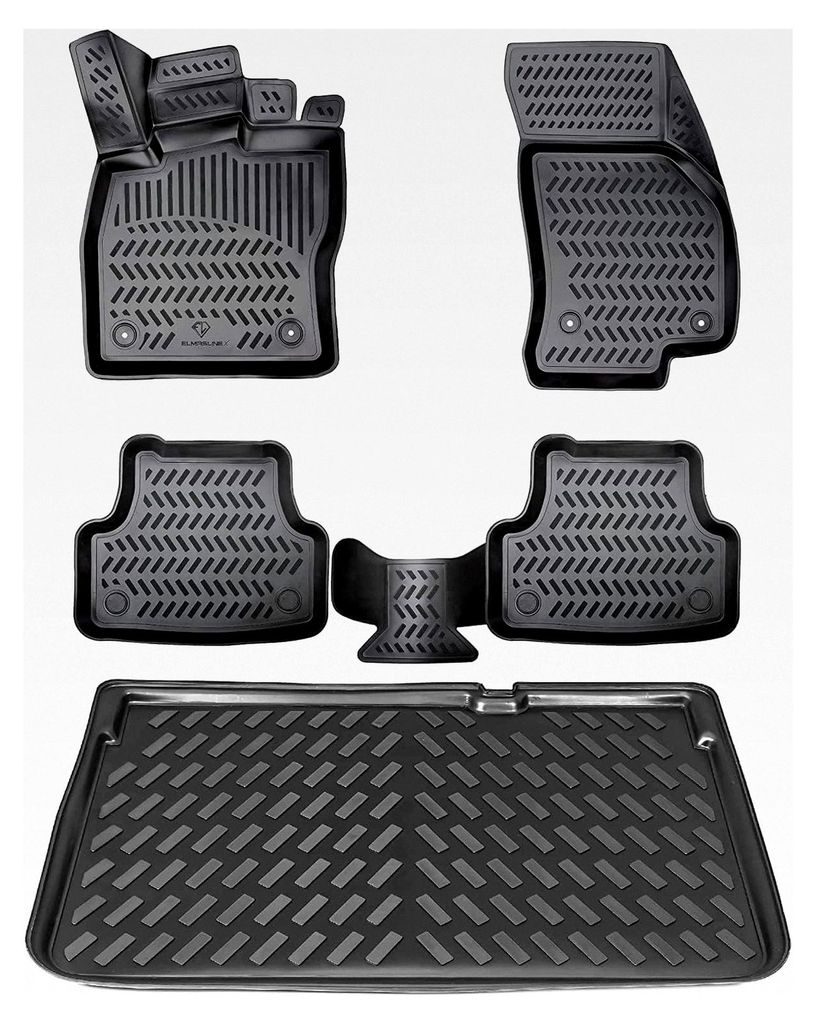 3D Gummimatten und Kofferraumwanne Set für Skoda Octavia 4 (NX) Kombi (2020-2025) | Nicht geeignet für Mild-Hybrid