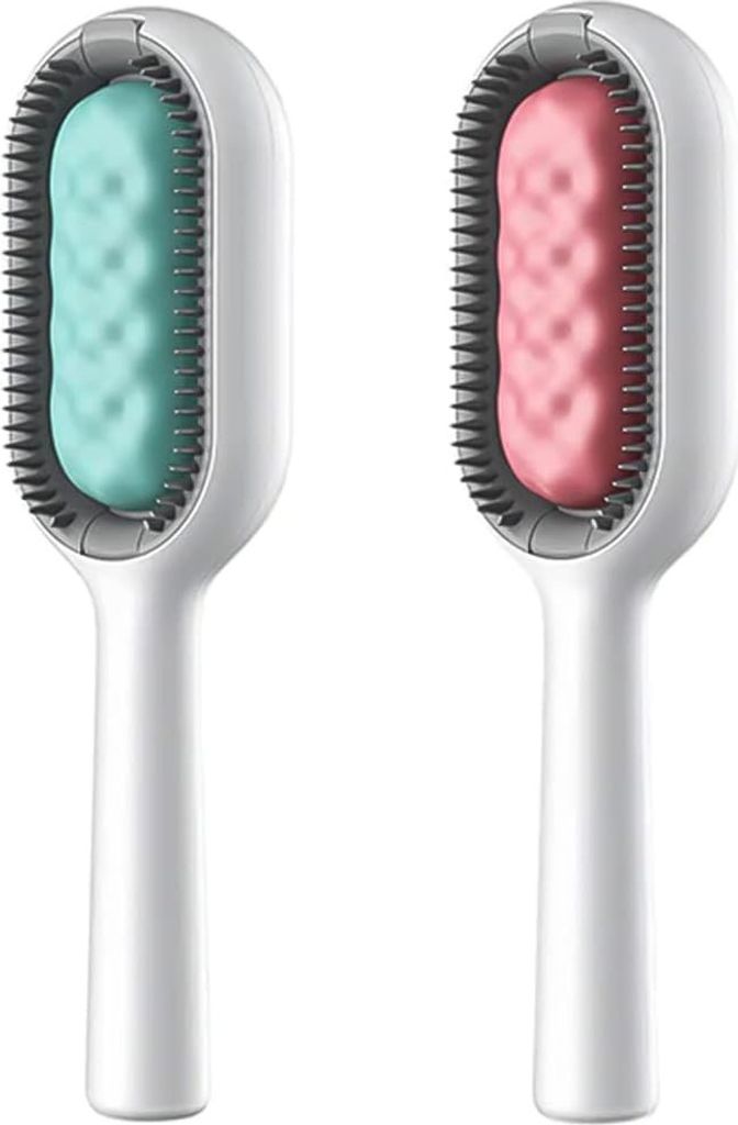 Hundebürste, Katzenbürste, Haustier Bürsten, Haar Entferner Haustierbürste für Langhaar und Kurzhaar , ABS + Silikon, Grün - GATOBRUSH