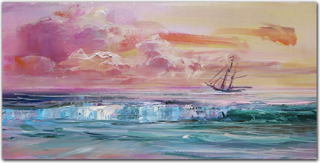 Coloray - Bild aus Glas - Glasbilder - 100 x 50 cm - Dekoration Wohnzimmer Wanddekoration Gehärtetes Glas Küche Glasblock mit Bild - Malerei Ozea...