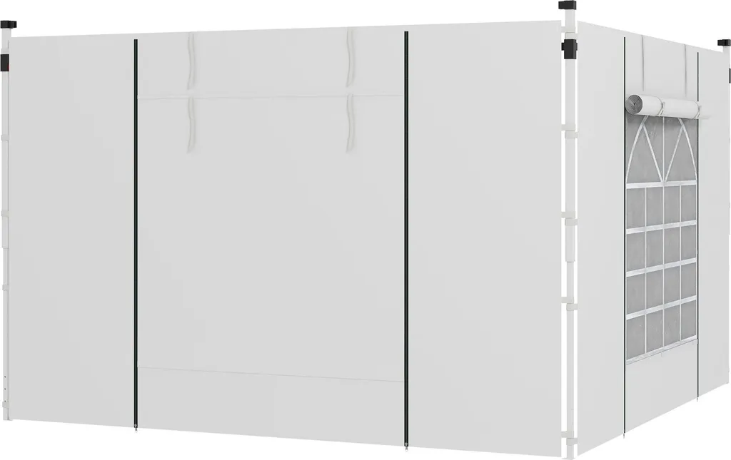 Paroi latérale de tonnelle pour réception - 2 panneaux blancs 295x195cm