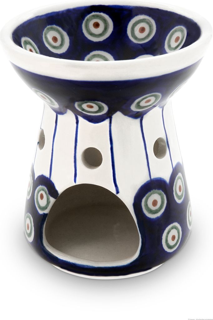 Original Bunzlauer Keramik Aromalampe Duftlampe Öllampe Ø8,9 cm, H=10,4cm Design 8