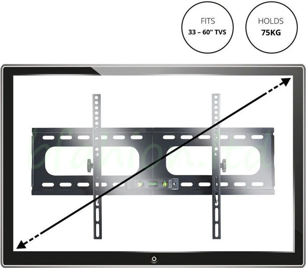 Support de Télévision Mural Ultra Slim et Inclinable pour Max 75 Pouces