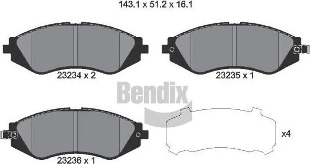 Plaquettes de Frein BENDIX BPD1949 pour Entretien Berline et Break