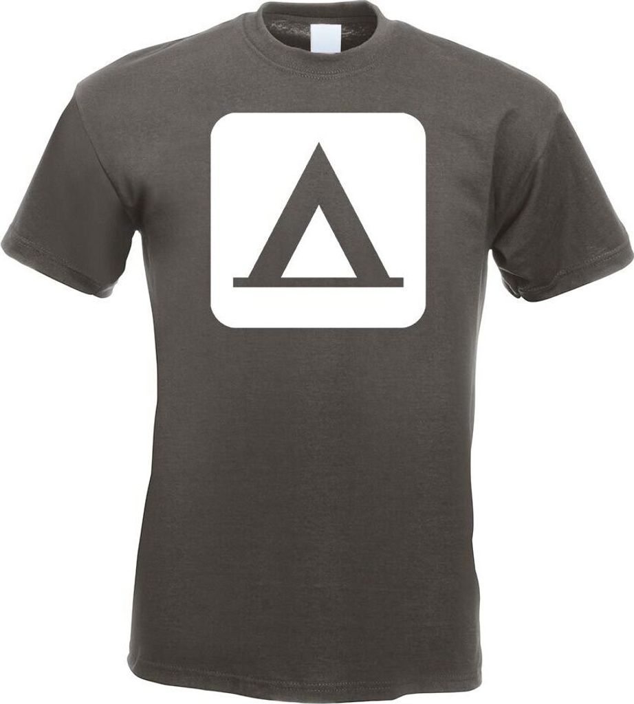 Kiwistar - T-Shirt - Graphit - Zelten Camping Piktogramme Herren Funshirt Bedruckt Design Sprüche Spruch Motive - mit Motiv Bedruckt - Funshirt De...