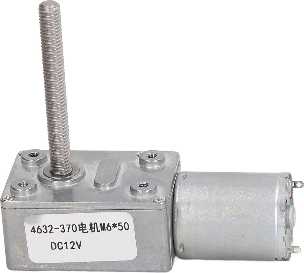 Schneckengetriebemotor Selbsthemmende Funktion M6 Kopf drehende Welle Gewinde Drehzahlreduzierung DC Getriebemotor DC12V 1RPM