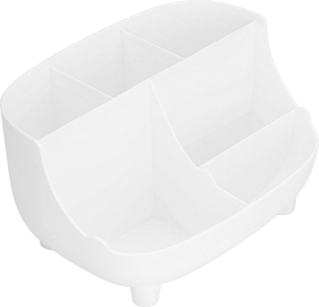 Desktop-Aufbewahrungsbox, multifunktional, leicht, praktisch, rutschfest, verschleißfest, Kunststoffbox, Weiß