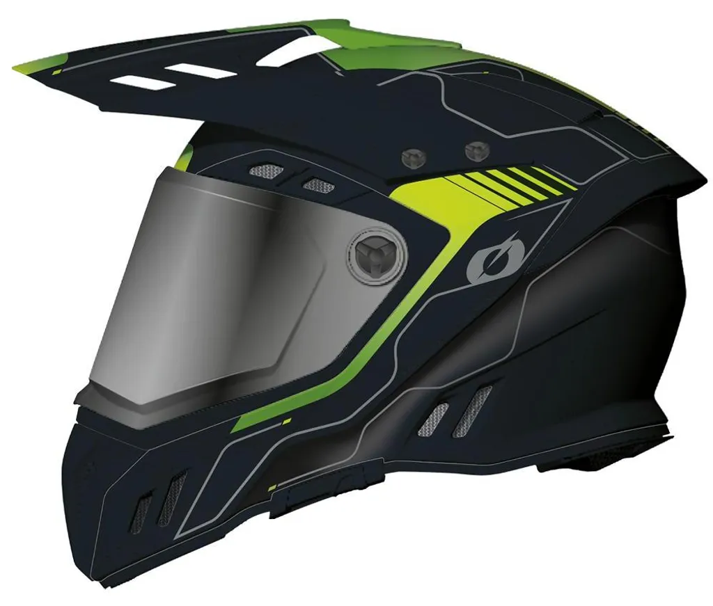 Oneal Sierra Echo Casque avec Écran Solaire Noir Jaune Fluo Taille S - 2