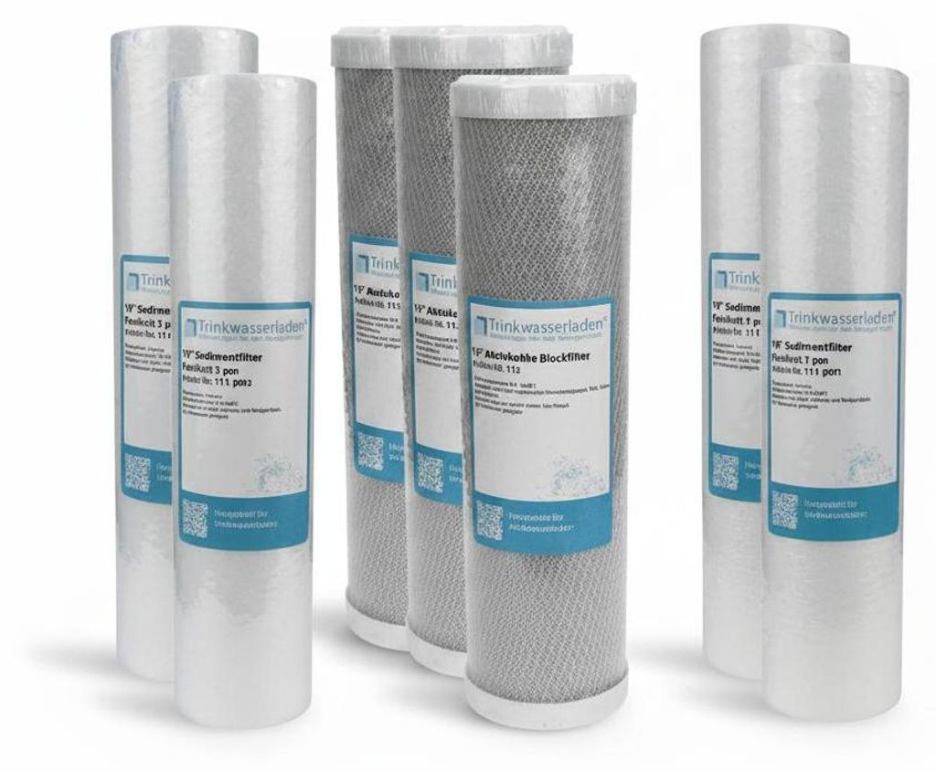 1 Jahr Filter Set 10' 6-teilig Ersatzfilter Umkehrosmose RO Produktbild 