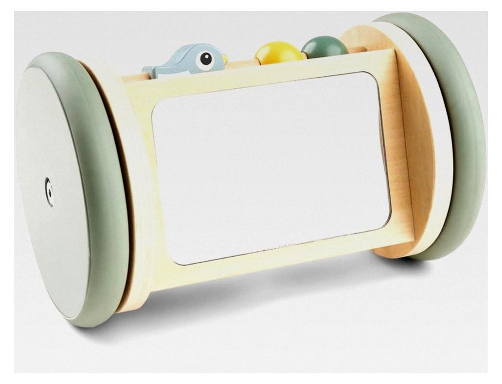 Spiegelrolle Birdee - Spielerische Förderung für Babys ab 3 Monaten - Spielzeug für die Bauchlage - Montessori Spielzeug, Baby Spiegel Spielzeug...