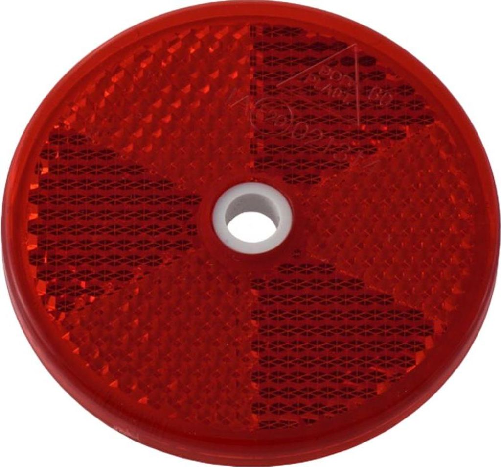 Runder Reflektor Mit Loch, Roter Aspock 60-Mm-Reflektor