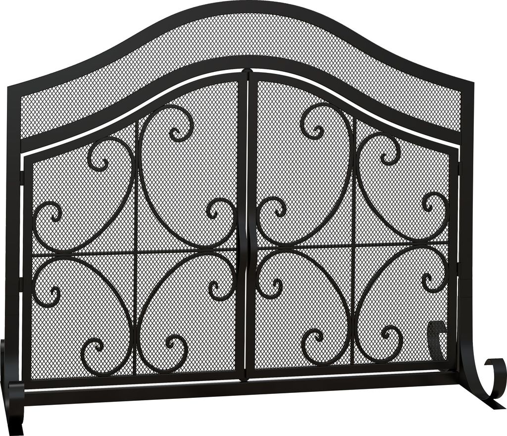 HOMCOM Kaminschutzgitter, Kamingitter mit magnetischen Produktbild 