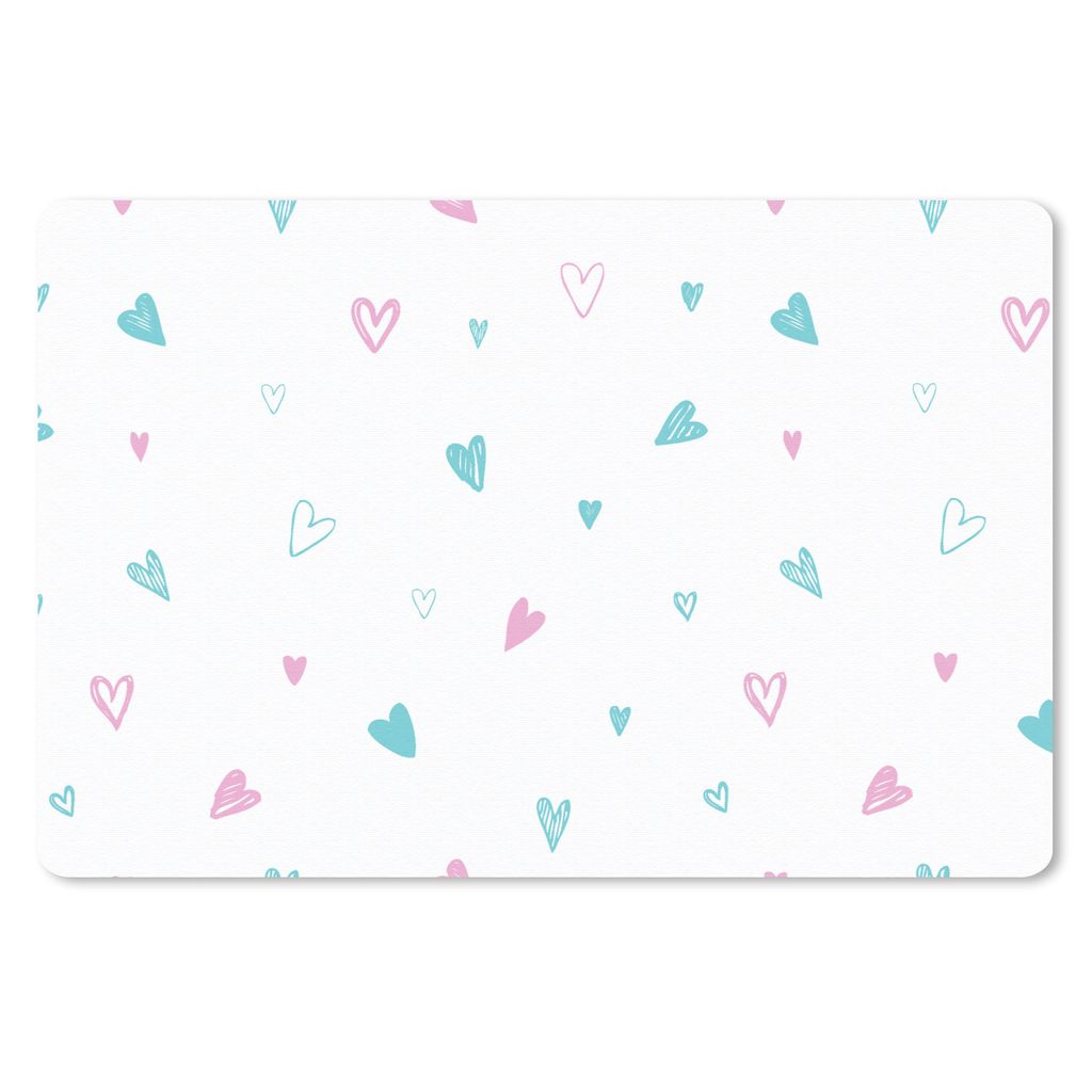 MuchoWow Mauspad Mousepad Herzen - Muster - Pastell 27x18 cm - Mousepads - Maus Mat - Pad - Mausunterlage - Büroartikel - Desk Matten