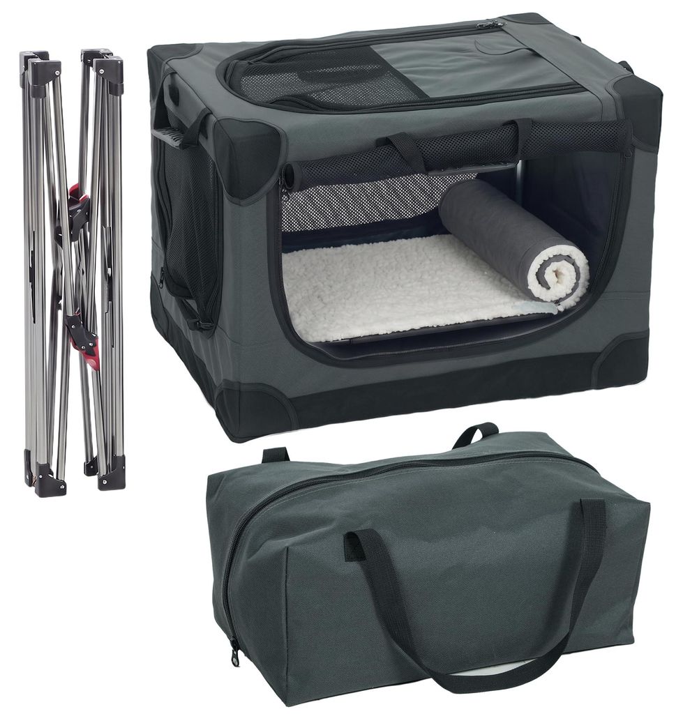 PawHut hondenkooi, inklapbare transportbox voor honden, met Productafbeelding 