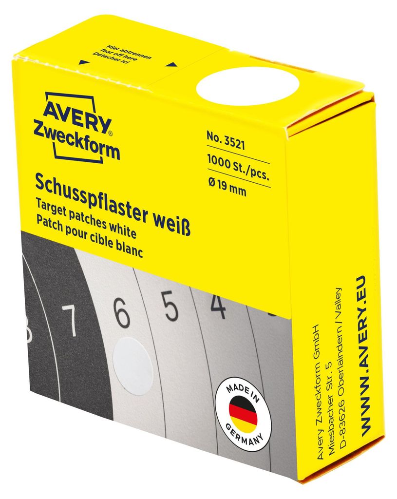 AVERY Zweckform Schuápflaster, weiá, Durchmesser: 19 mm Image du produit 