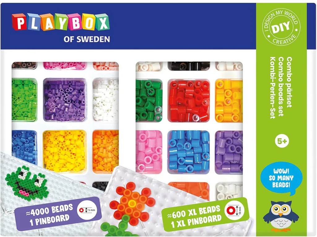 Mix de Perles à Repasser Playbox Midi et Maxi pour Créations Enfant