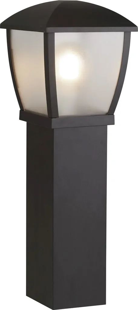 Borne lumineuse de jardin SEATTLE noire 73cm pour allée et terrasse