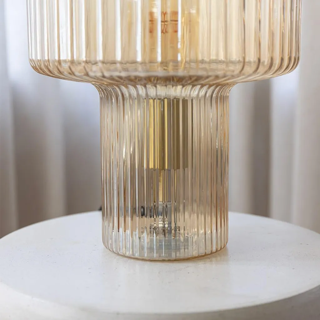 Lampe Ferano Ambra pour stopper l'éblouissement avec son verre strié E27 - 8