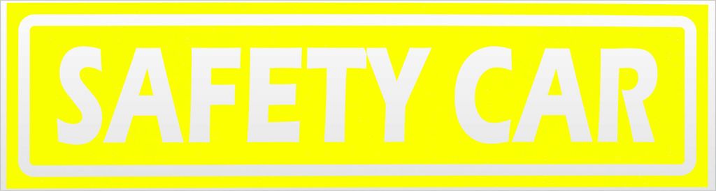 Kiwistar Safety Car invertiert Magnetschild Schild magnetisch - 20cm Neongelb - Magnetfolie für Auto PKW Kfz