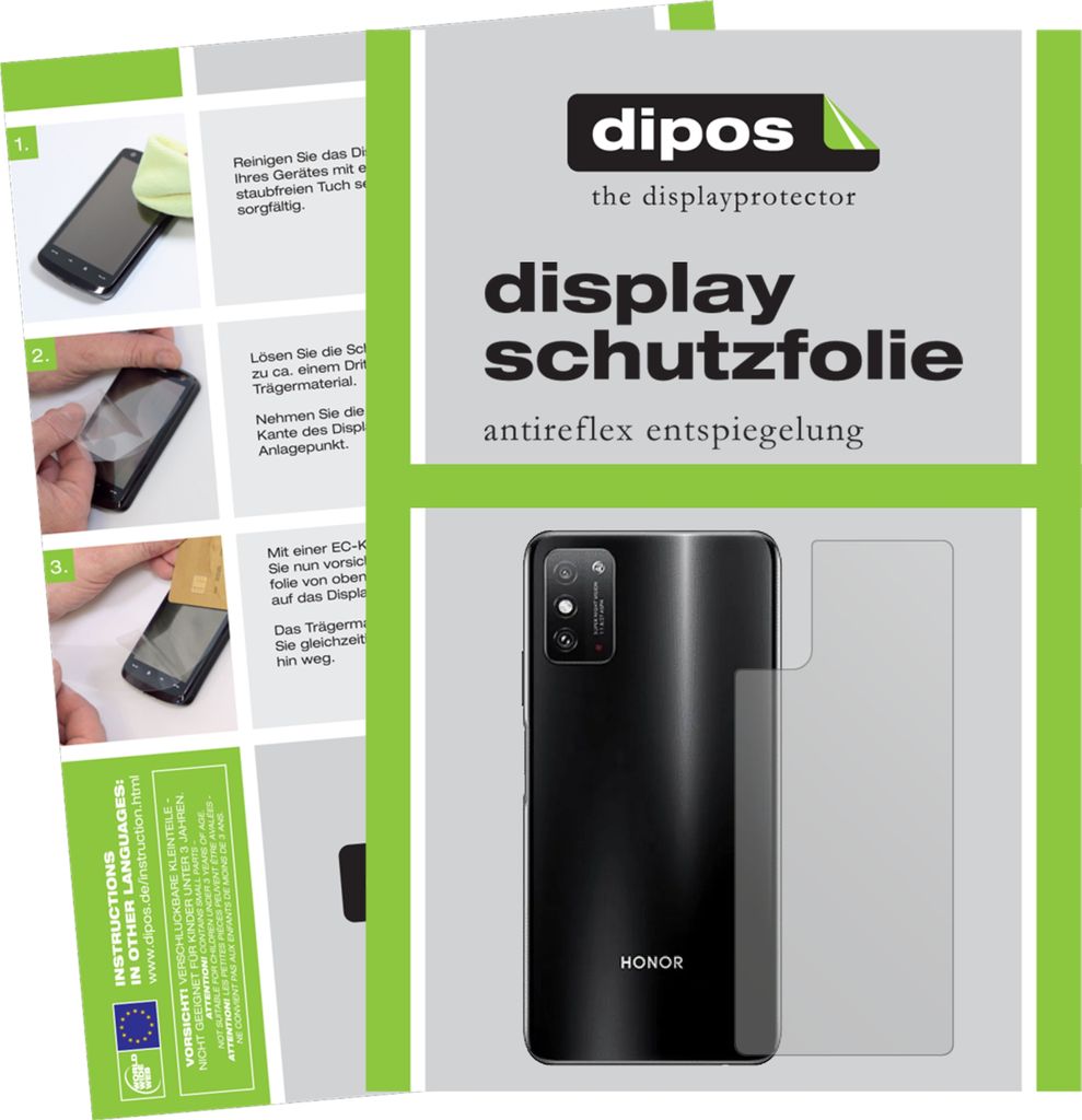 5x Schutzfolie für Honor X10 Max Rückseite Display Folie matt Displayschutzfolie