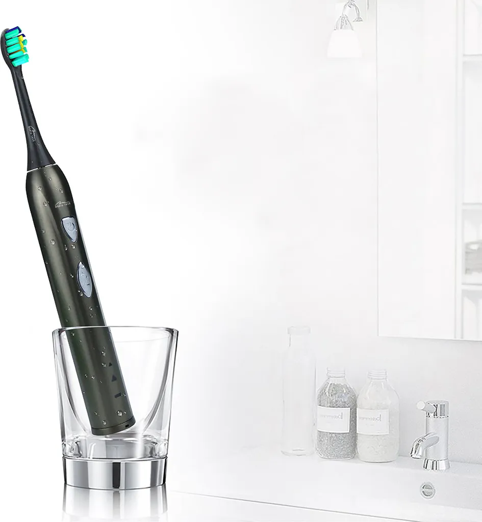 Brosse à Dents Électrique Sonique Media-Tech Waveclean Adulte Marron