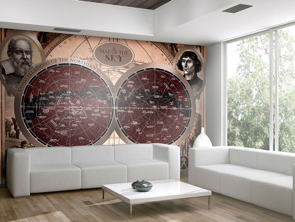 Vlies Fototapete 400x280 cm Tapeten Wandtapete XXL Sternzeichen Atlas Foto Vintage Antik Welt f-A-0088-a-b